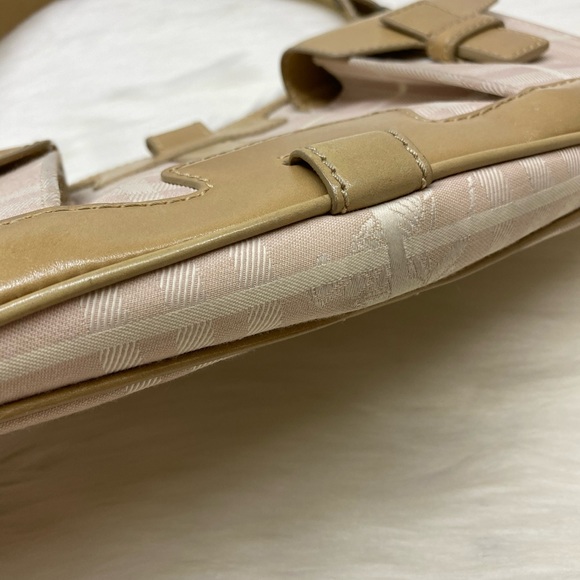 Authentic vintage Burberry wool pink plaid shoulder bag - Picture 3 of 13